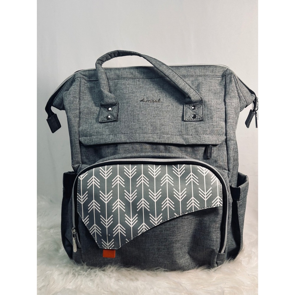 LOVEVOOK Laptop Backpack Women Grey Heathered USB Charging Port‎ Travel Bag